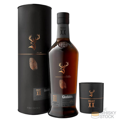 Glenfiddich Project XX Single Malt Scotch Whisky Bottle and Branded Tumbler Glass