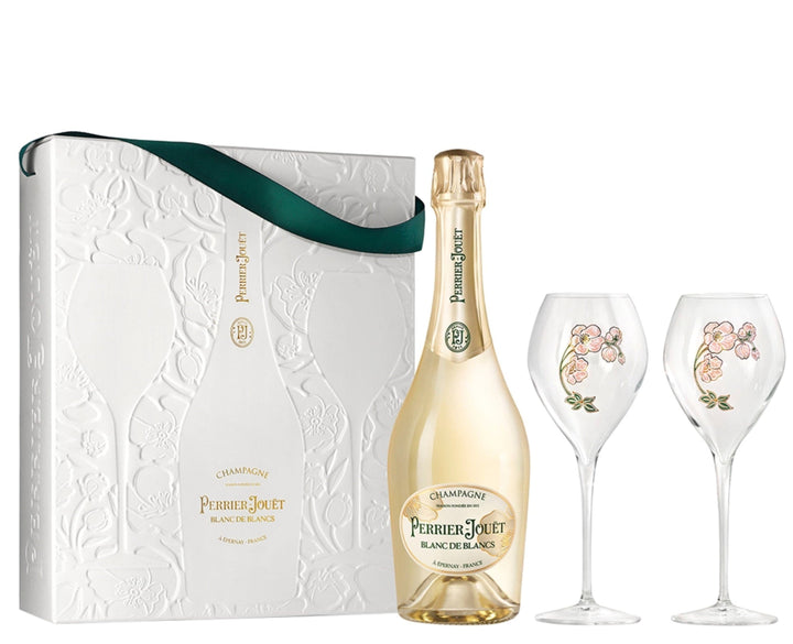 Perrier-Jouet Blanc de Blancs NV Champagne & Flutes Gift Set - The Whisky Stock