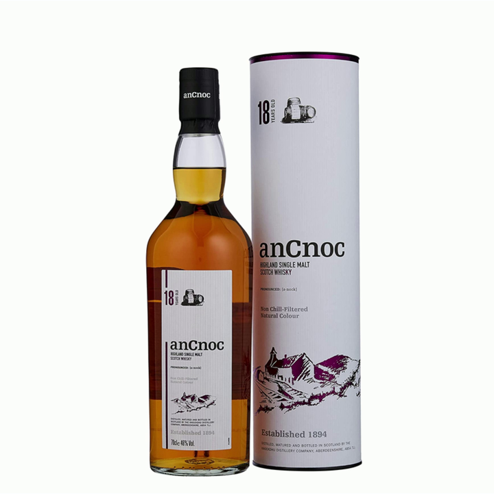 anCnoc 18 Year Old Single Malt Scotch Whisky 