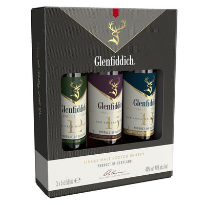 Glenfiddich Miniature Gift Set 3 x 5cl - The Whisky Stock
