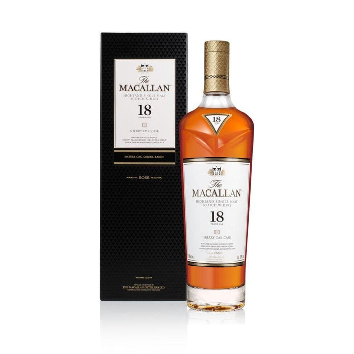 Macallan Sherry Oak 18 Years Old Single Malt 2022 Release - The Whisky Stock