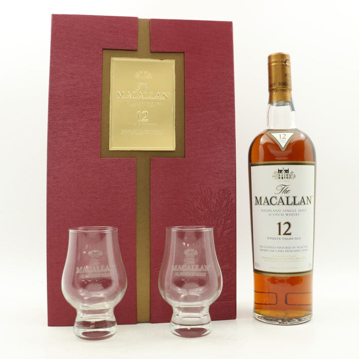 Macallan 12 Year Old Single Malt & Glasses Gift Set - The Whisky Stock