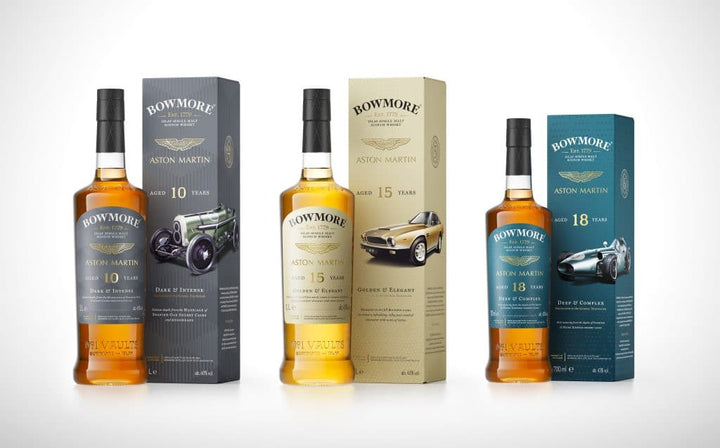 Bowmore x Aston Martin 10, 15 & 18 Year Old 2022 Release Set - The Whisky Stock